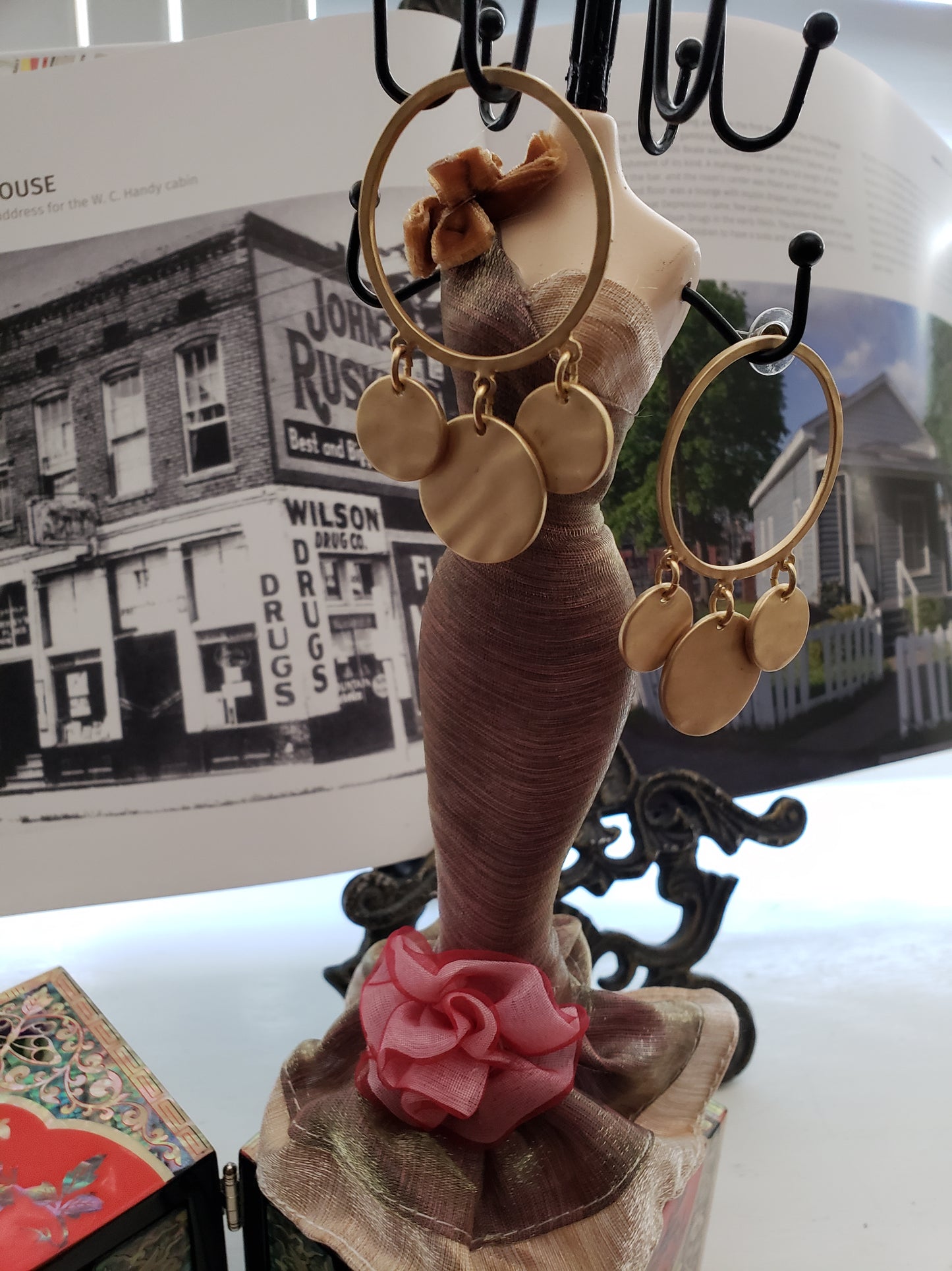 Gold Circular Earrings