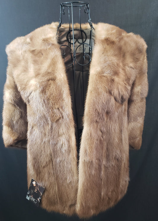 Vintage Beige Mink Cape