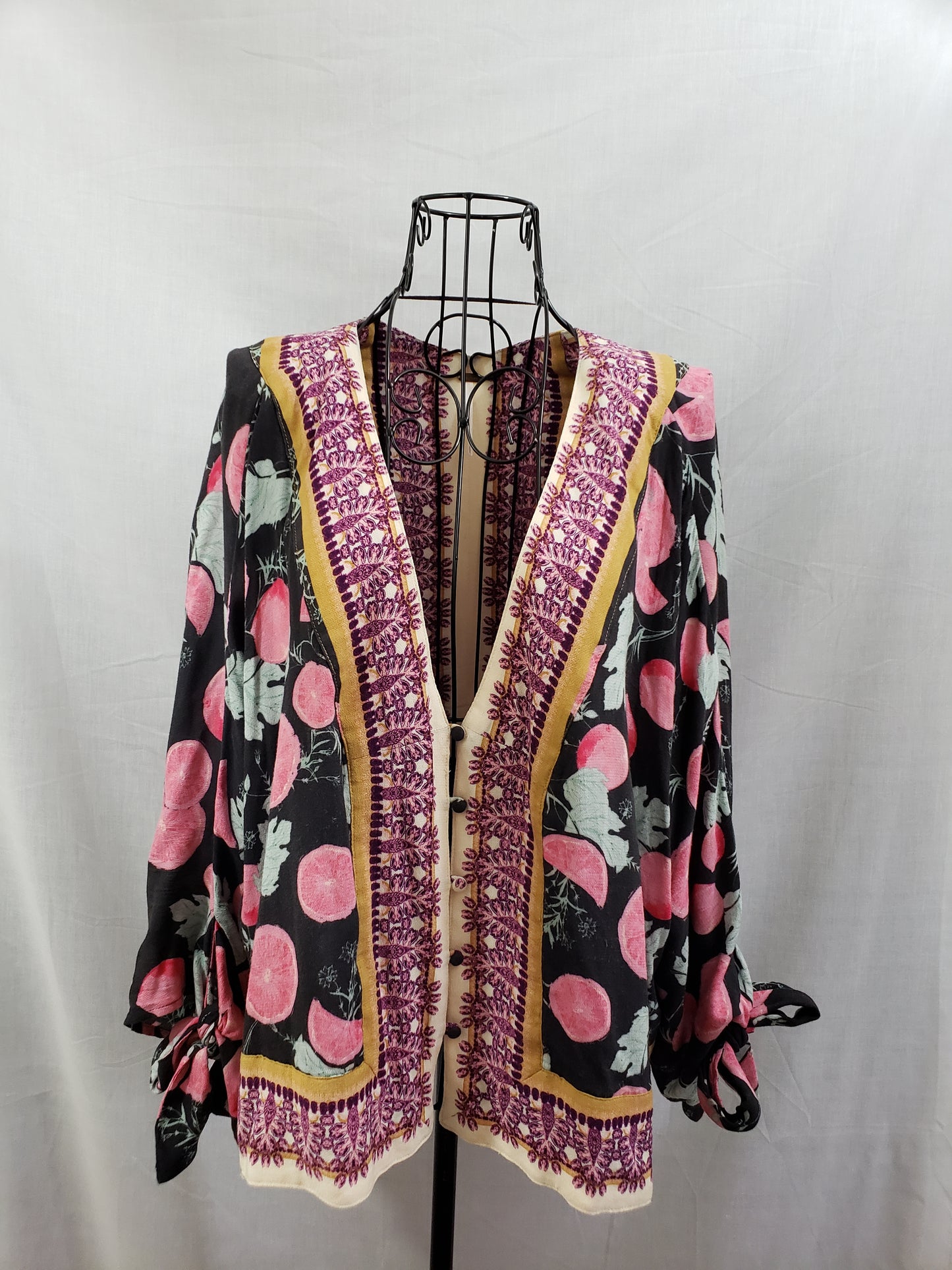 Free People Cardigan - Eclectic Multi-Color Long Sleeve Cardigan